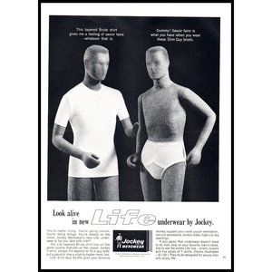 1965 Jockey Menswear Life Underwear Vintage Print Ad Mannequin Savoir Faire Art